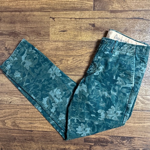 Gap • Men’s • Size 31/30 • Slim • Green • Floral Print • Trouser Pants - Picture 5 of 11